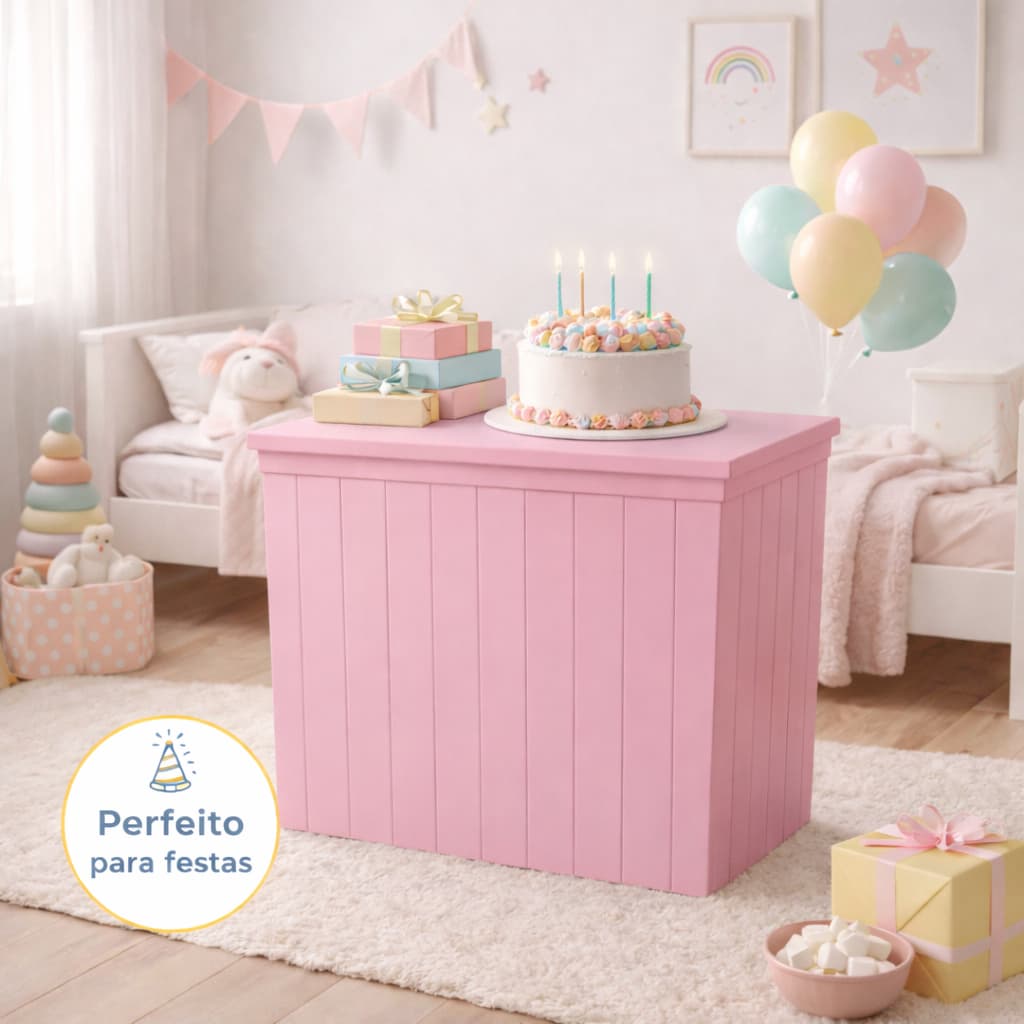Mesa decoração de festa infantil desmontável Branca