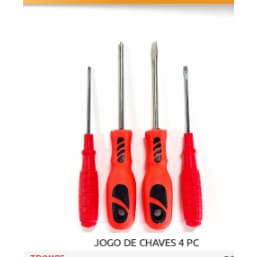 Jogo Chave De Fenda Philips 4 Pçs Ponta Simples Plana Cruzada Multiuso Ferramentas