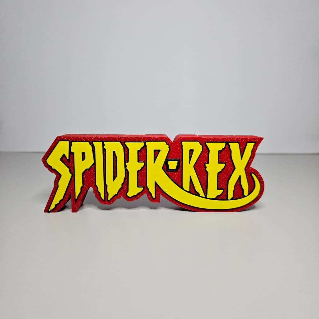 Letreiro SpiderRex   3D Decorativo | Logo Geek para Setup Gamer, Quarto e Colecionadores