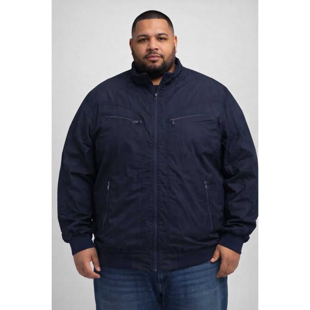 Jaqueta Masculina Plus Size Forrada com Pelinho e Punho na Manga