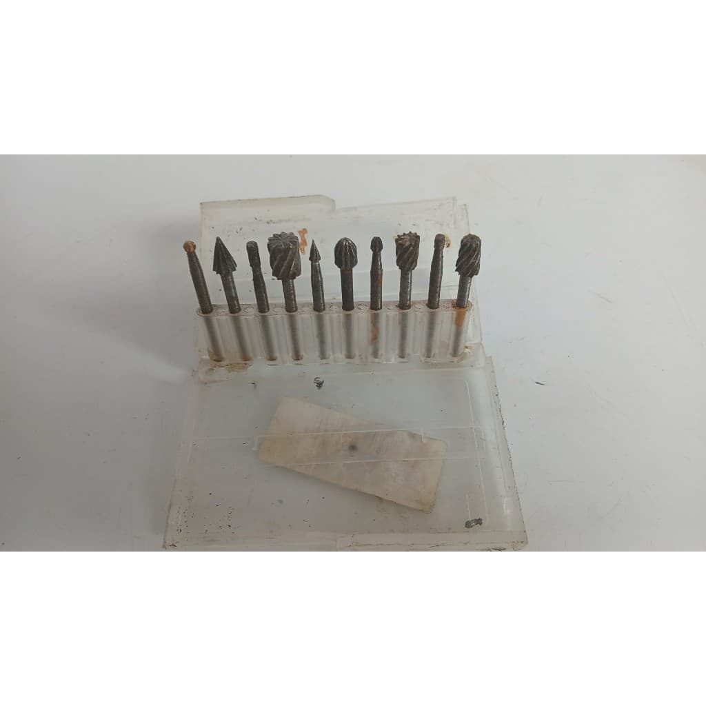 Kit 10 Fresas Lima Brocas Escariador Micro Retífica Gravação Furadeira Entalhe Desbaste Madeira Alumínio