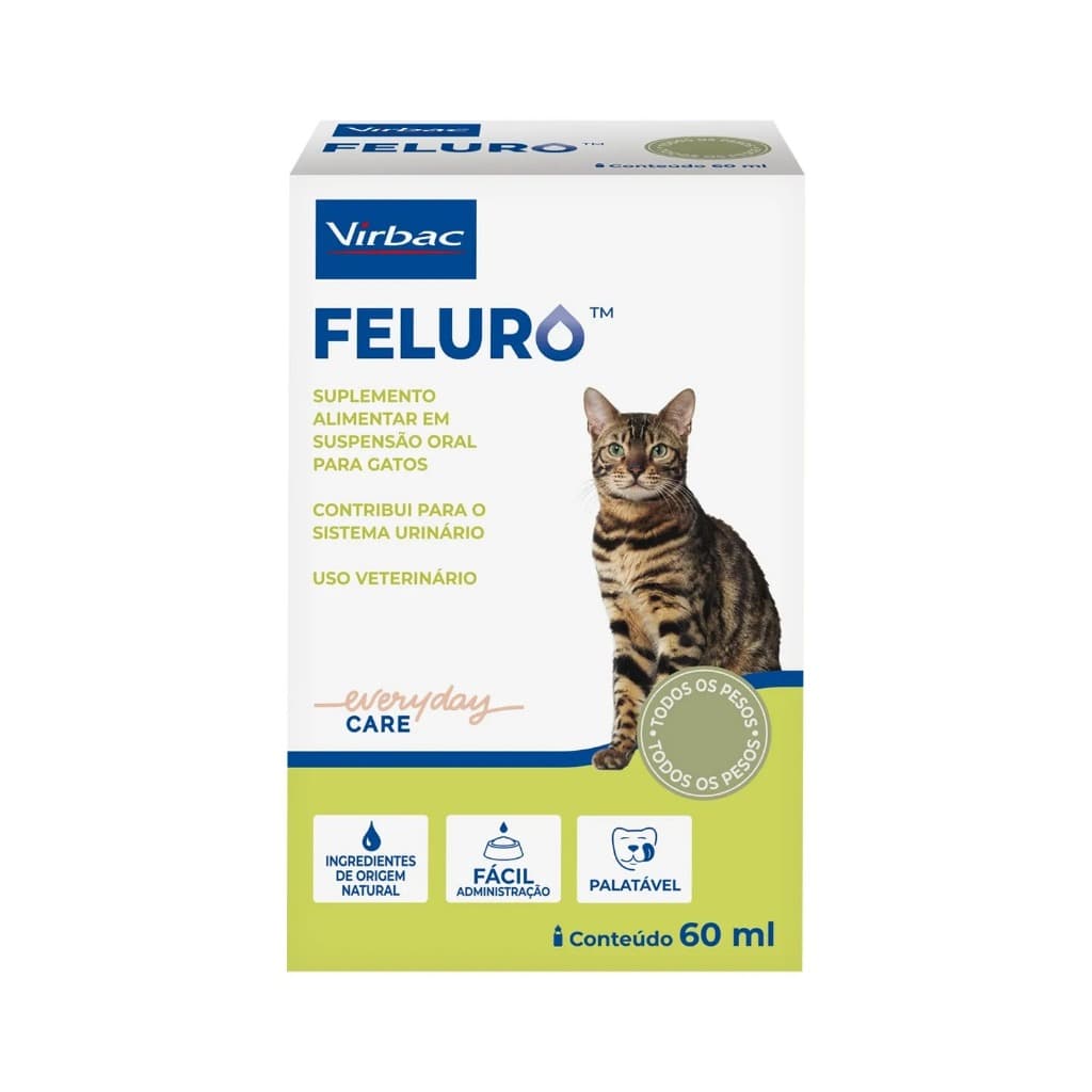 Feluro 60 mL Suplemento Alimentar e Sistema Urinário Gatos Virbac