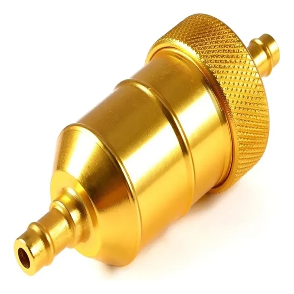 Filtro De Combustível Gasolina Moto Alumínio Universal Dourado