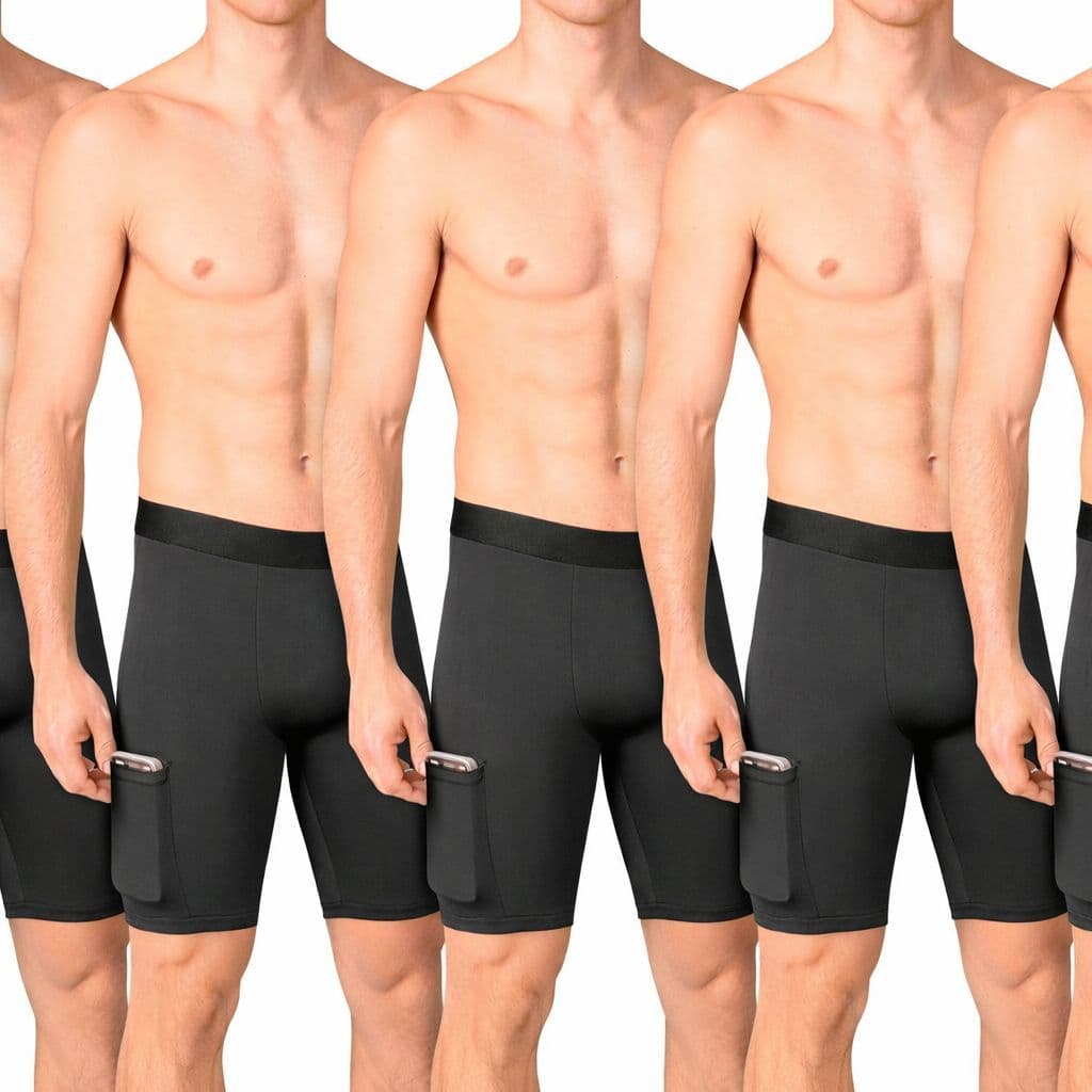 Kit 5 Bermuda Short Ciclista Corrida Térmico Masculina com Proteção UV para Atividades ao Ar Livre Treino Academia Fit