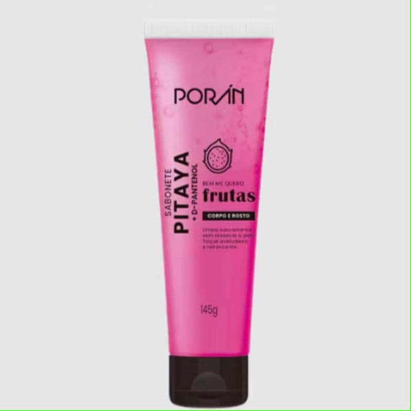 Sabonete Líquido Facial e Corporal Porán Frutas Pitaya e Pêssego 145g