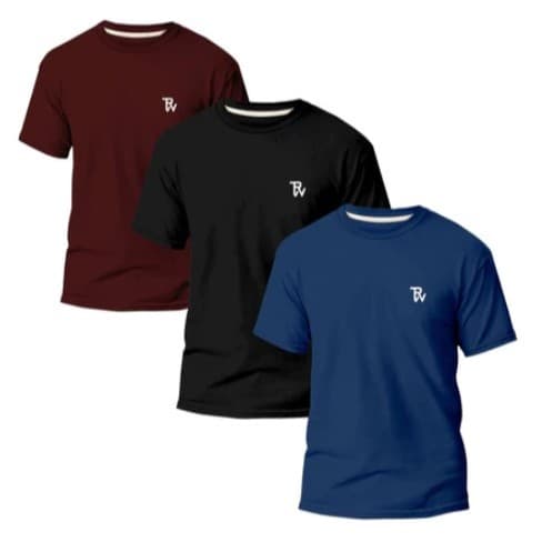 Kit 3 Camisetas Camisa Básicas Masculina 100% algodão premium estilo minimalista Várias cores unissex Blusa feminino