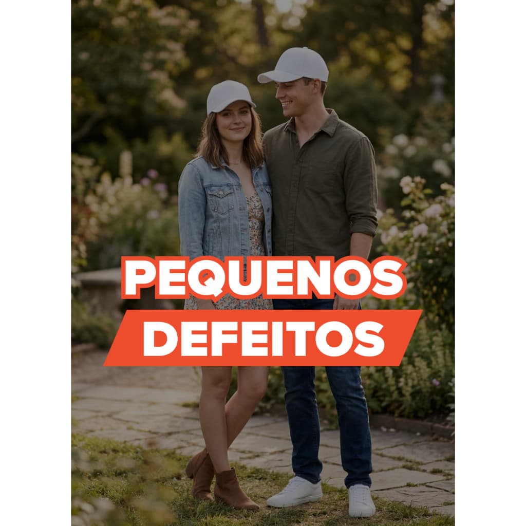 Boné Unissex Adulto Básico Ajustável Pequenos Defeitos Promoção
