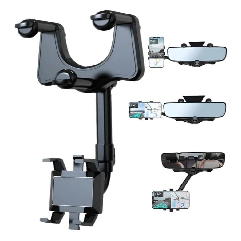 Suporte de Celular Para Carro Espelho Retrovisor Veicular, Automotivo, Universal com rotação 360°