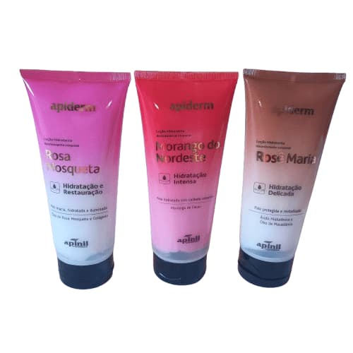 Loção Hidratante Corporal Apiderm Apinil Kit 3 Unidades
