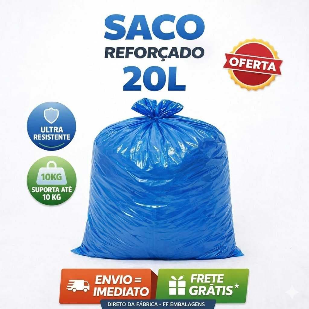 Saco de Lixo 20L Reforçado Super Resistente Alta Qualidade Pacote Econômico
