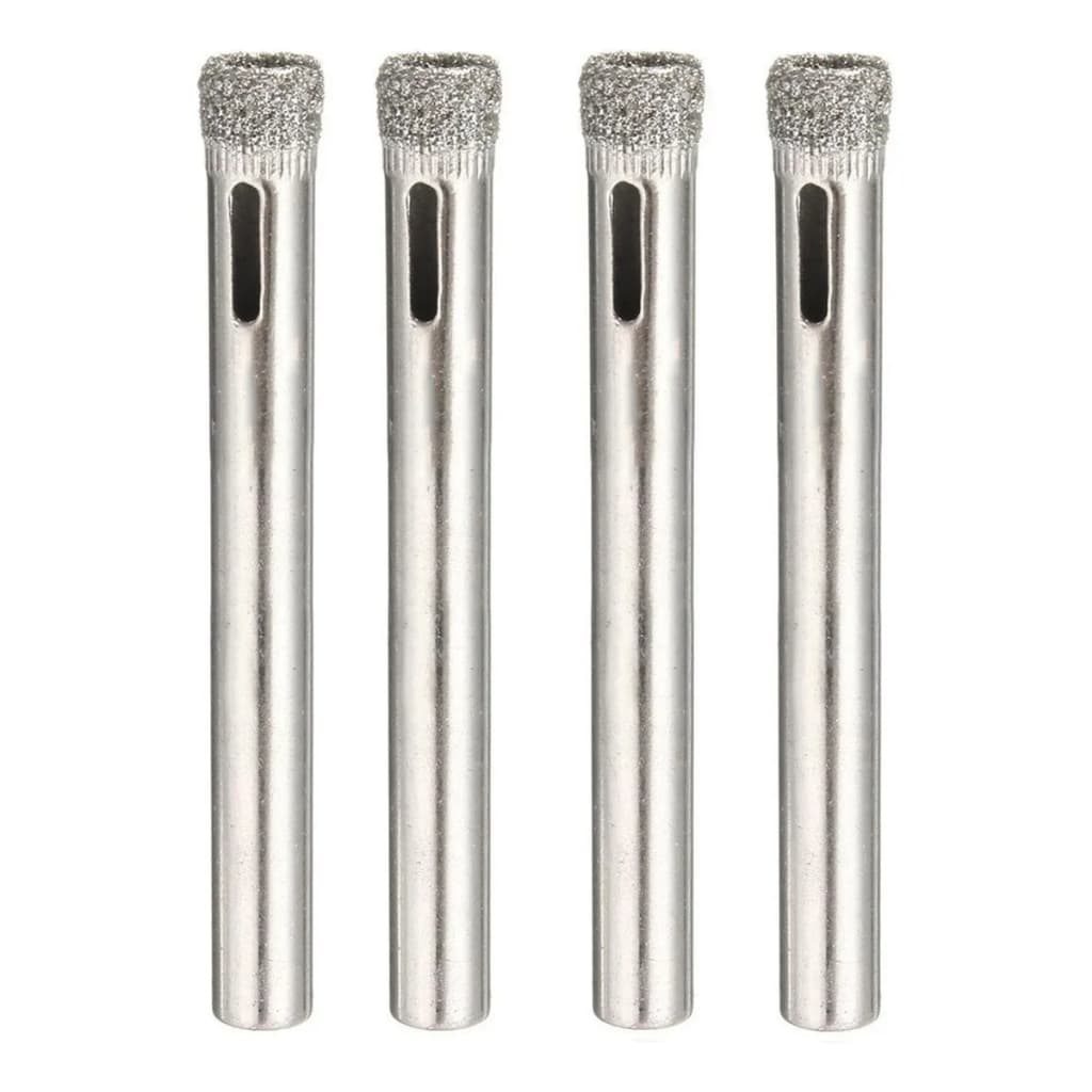 jogo 10 und. Brocas Diamantada Serra Copo 5mm Furar garrafa Porcelanato Vidro p/ furadeira e micro retifica 3.2 mm