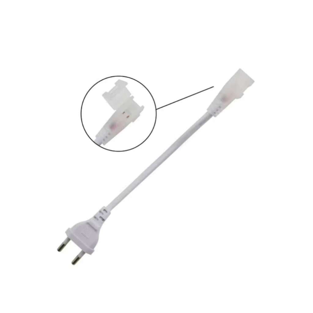 Adaptador Conector Fita Mangueira Led 120led/m 110-220v