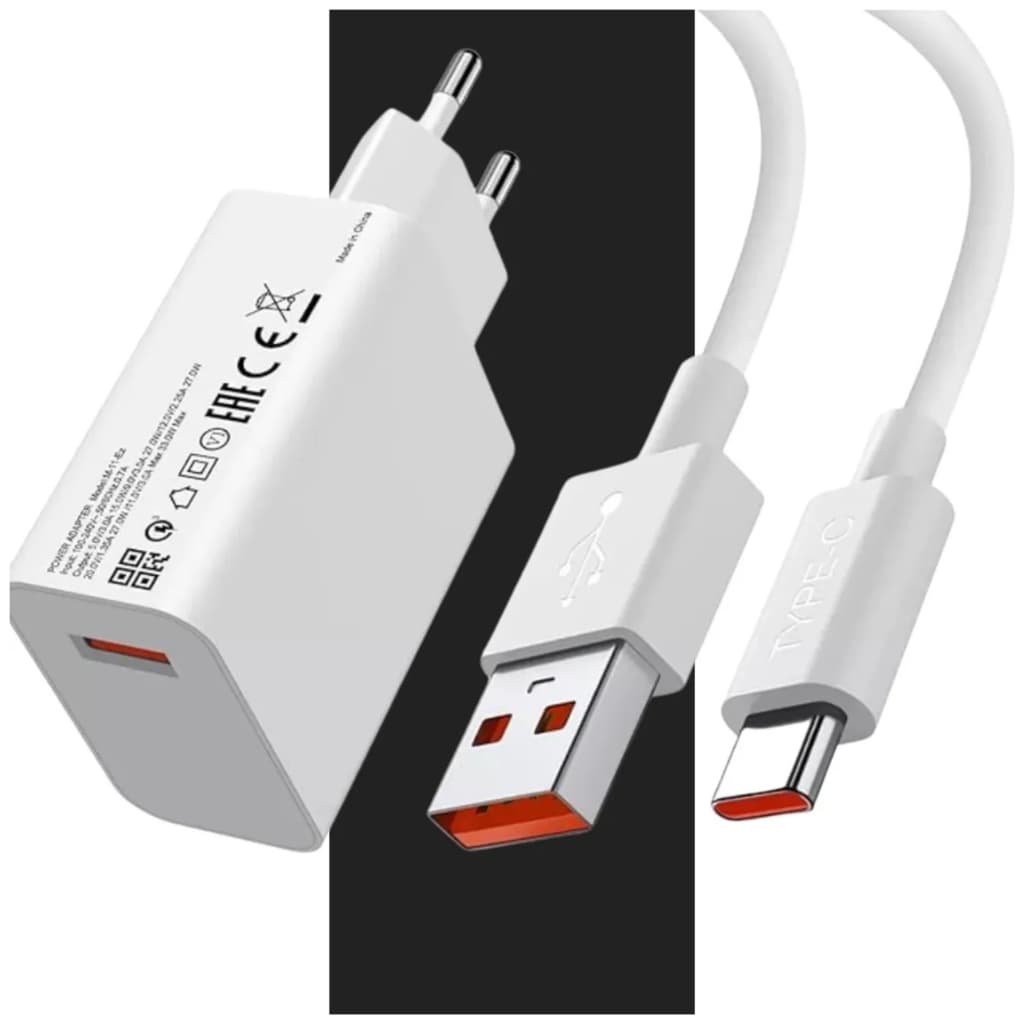 Carregador Tipo C Turbo 33W Original para Xiaomi Mi9Lite Redmi Note9 Redmi Note11 Poco X3 X4 Poco M3