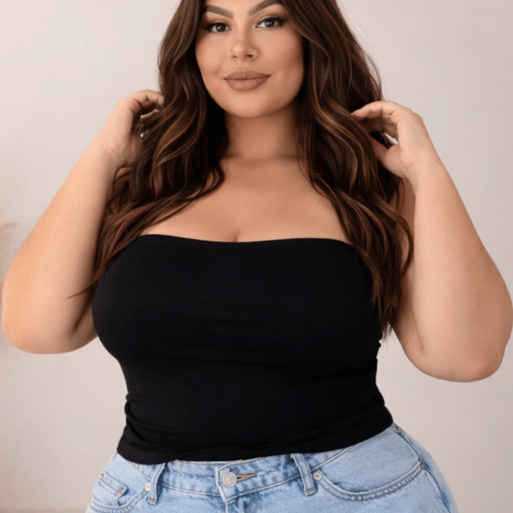 Blusa Tomara Que Caia Plus Size Forrado Alta Qualidade - Preto