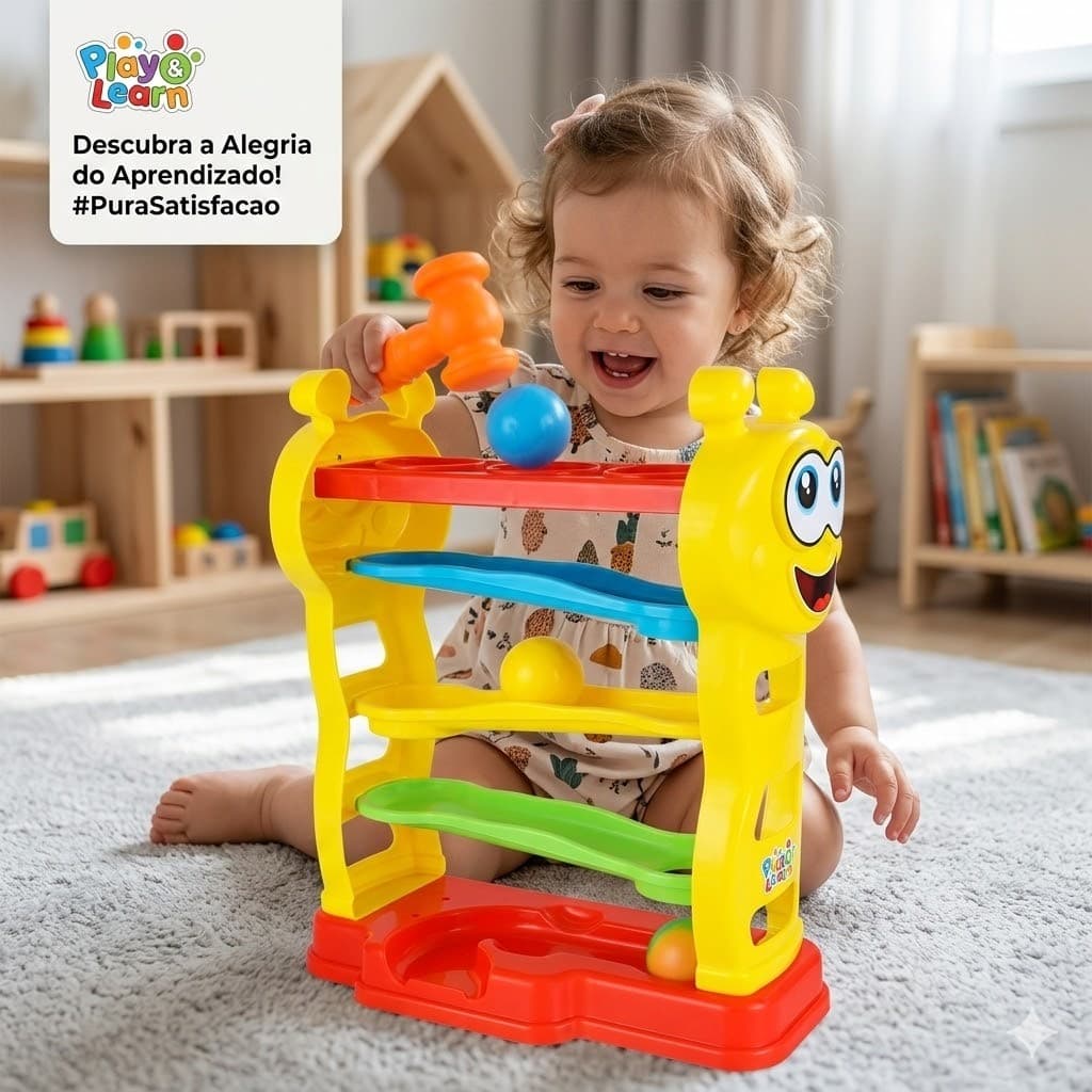 Brinquedo de Bater com Martelo – Estimula Coordenação e Aprendizado
