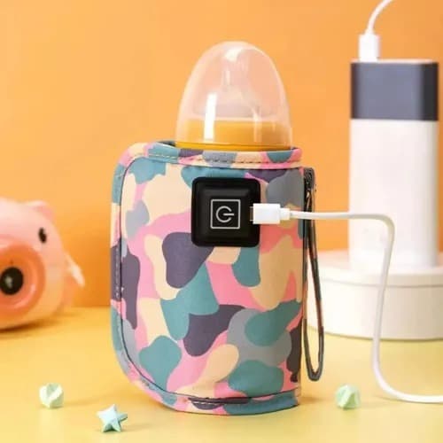 Aquecedor de mamadeira portatil USB Gatinho azul 3 temperaturas