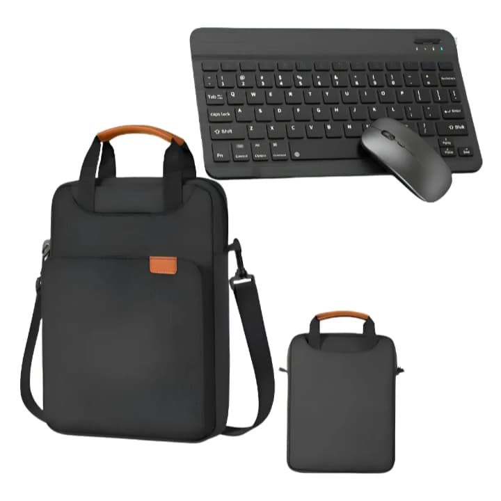 Bolsa Pasta C/alça Para Tablet Até 13 Pol + Teclado Mouse