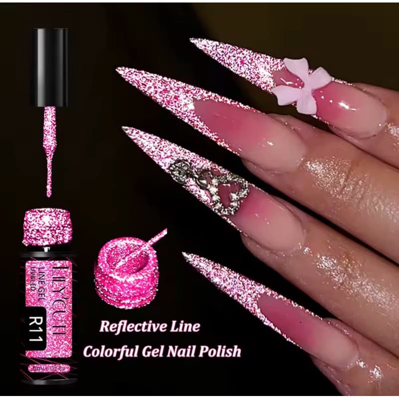 Esmalte Em Gel Liner Traços Finos Line fine line reflexivo 5ml