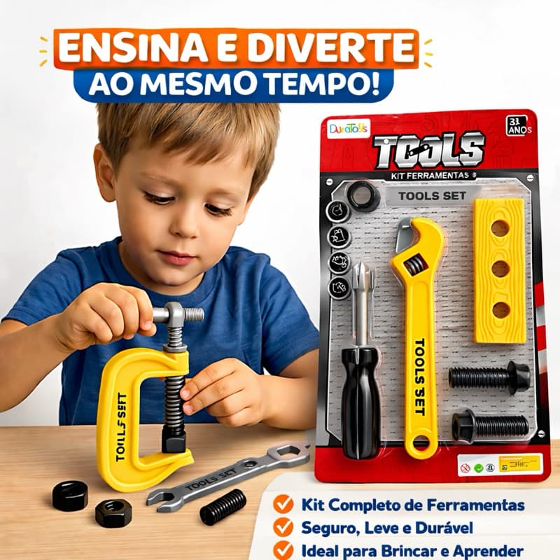 Ferramenta de Brinquedo Infantil Chaves e Parafusos 5  Peças