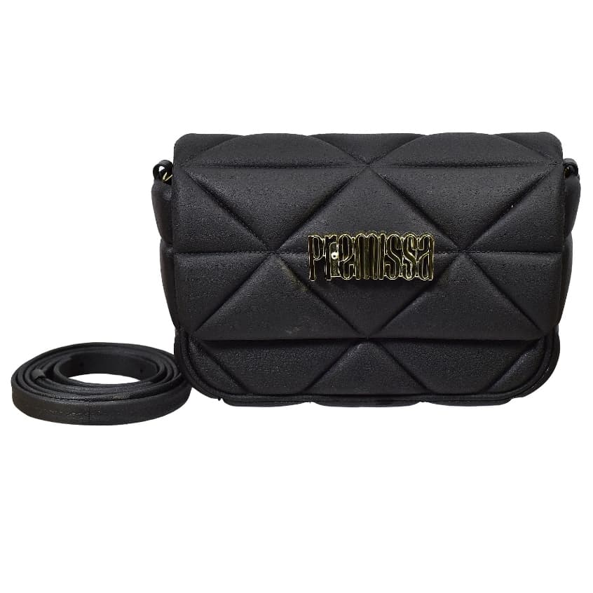 Bolsa Feminina Transversal Premissa Matelassê Pequena Elegante Alça Ajustável Moda Luxo Preta