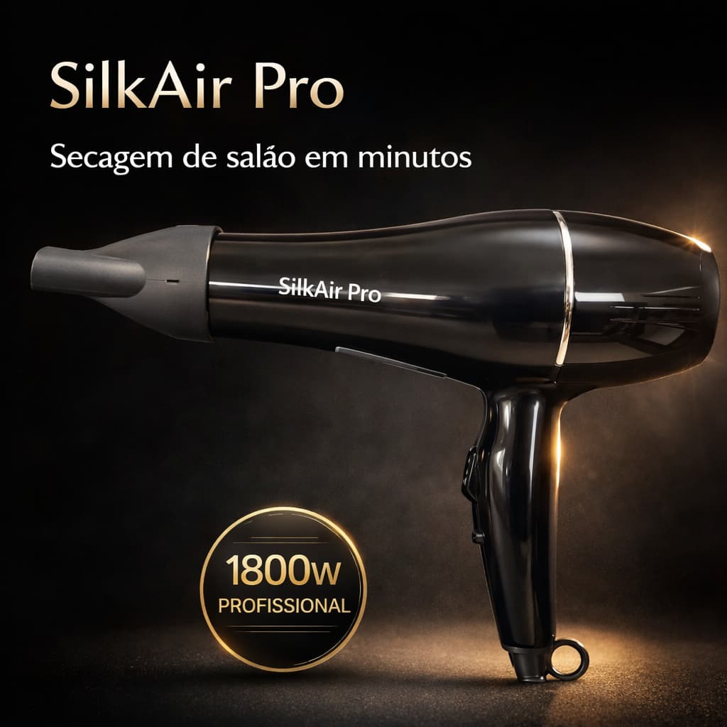 Secador Profissional 1800W 127V Potente Ergonômico Preto