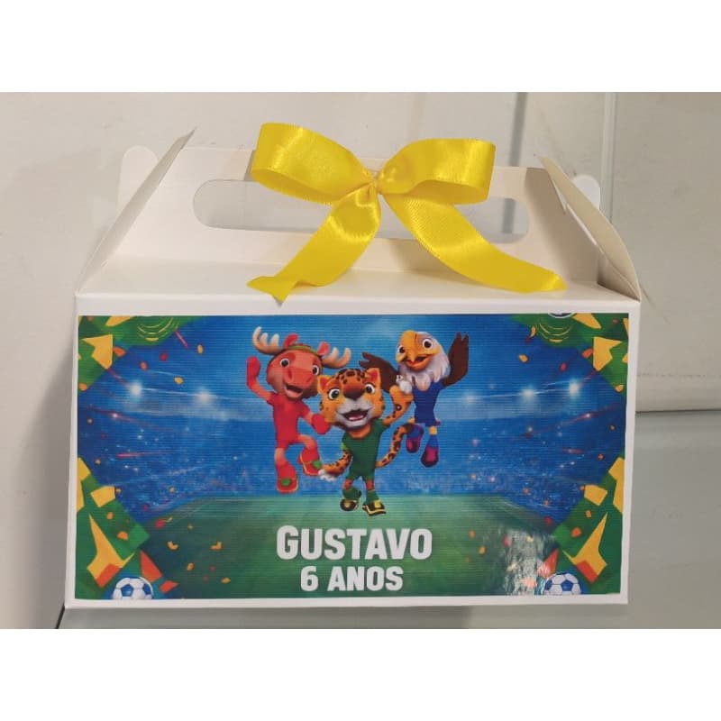 Maleta personalizada para lembrancinha ou festa na escola Tema Copa do Mundo 2026 Kit 10 unidades