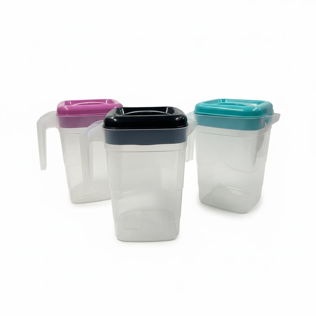 Kit 3 Jarras 1,5L com Tampa e Bico | Jarra para Geladeira com Medidor | BPA Free | Jarra de Suco Água Chá