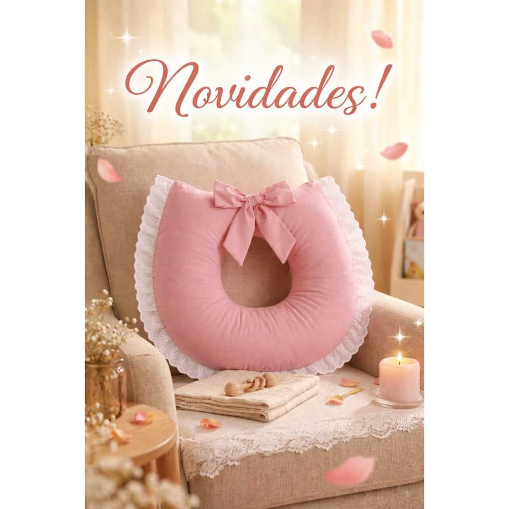 Almofada de Amamentação com Laise varias Cores para Menino e Menina