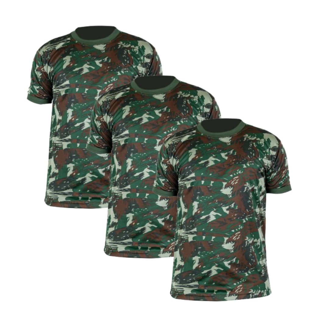 Camisa Camuflada Dry Confort EB KIT 3 camisetas - Bordada com nome de Guerra