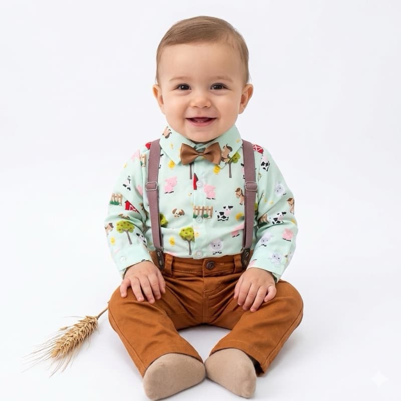 conjunto menino frio fazendinha temático aniversário
