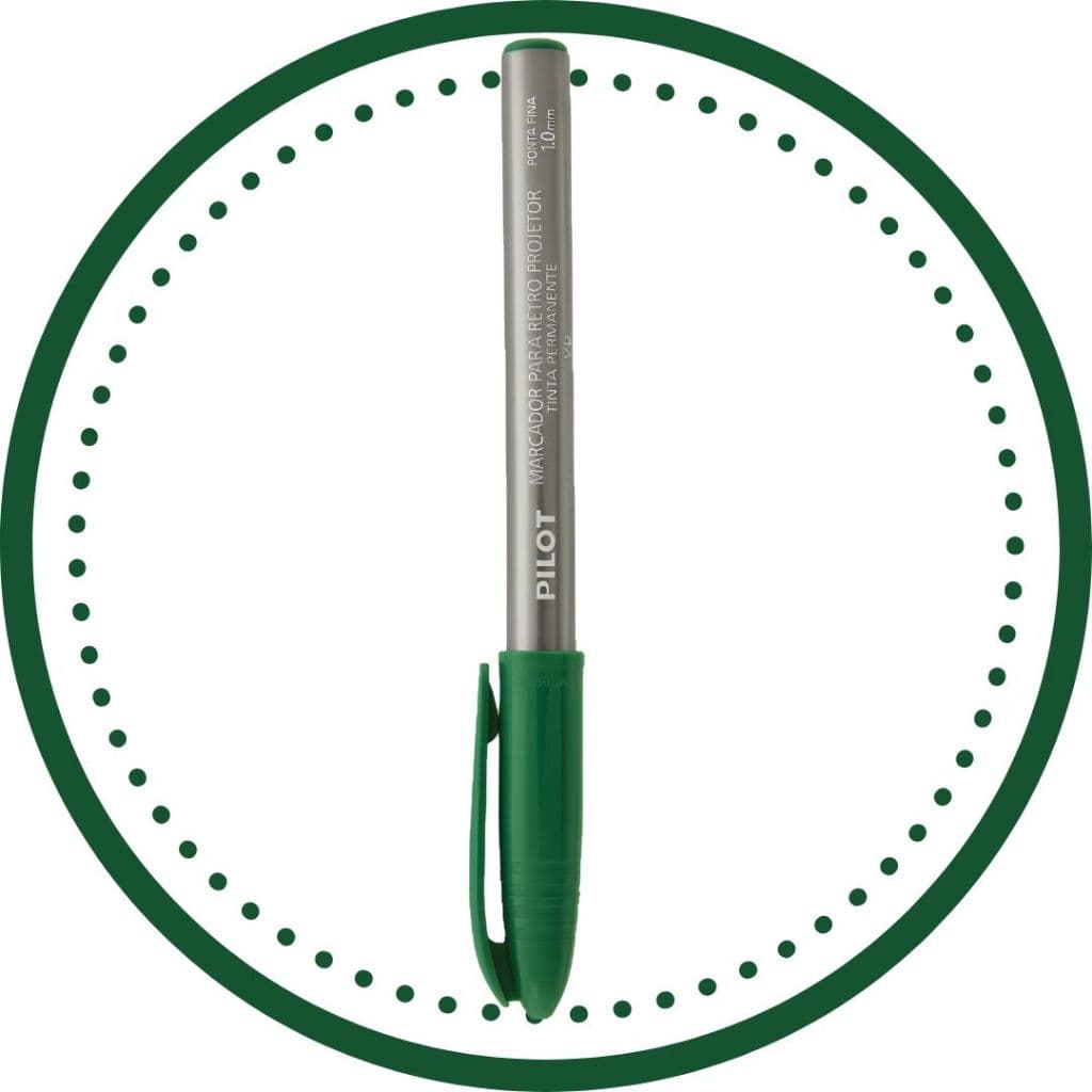 Marcador Retro Projetor 1.0 Verde Pilot - Unidade
