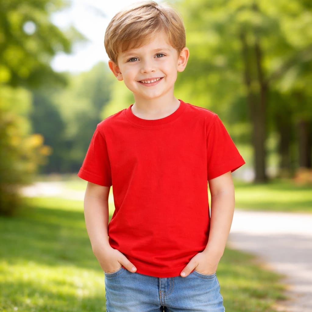 Camiseta Infantil Básica Premium Unissex Algodão Fio 30.1