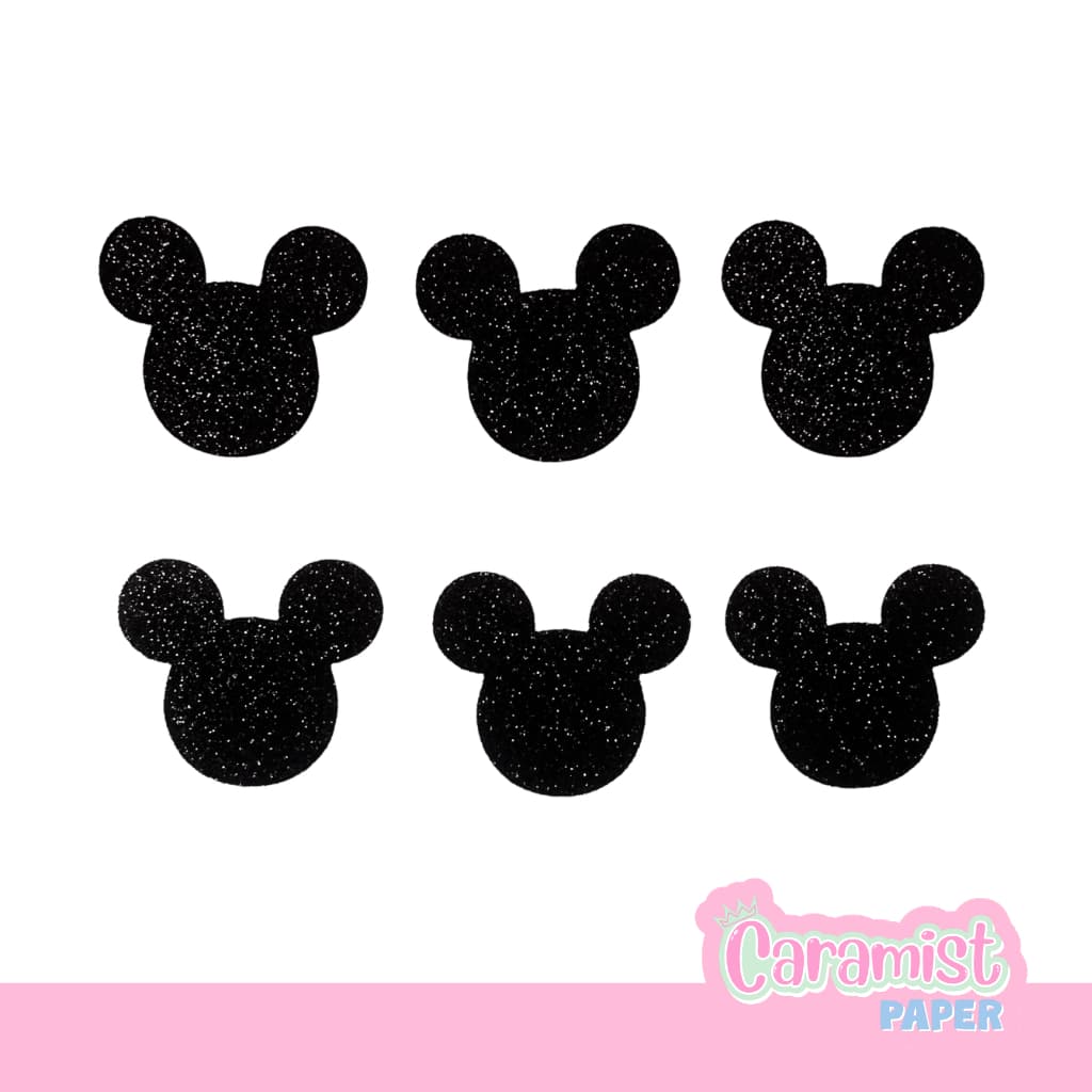 Aplique de EVA Cabeça do Mickey - 3,4 x 3 cm 50 unidades