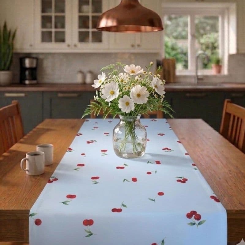 Trilho Caminho De Mesa 4 Cadeiras 0,45cm X 1,50M Percal Premium