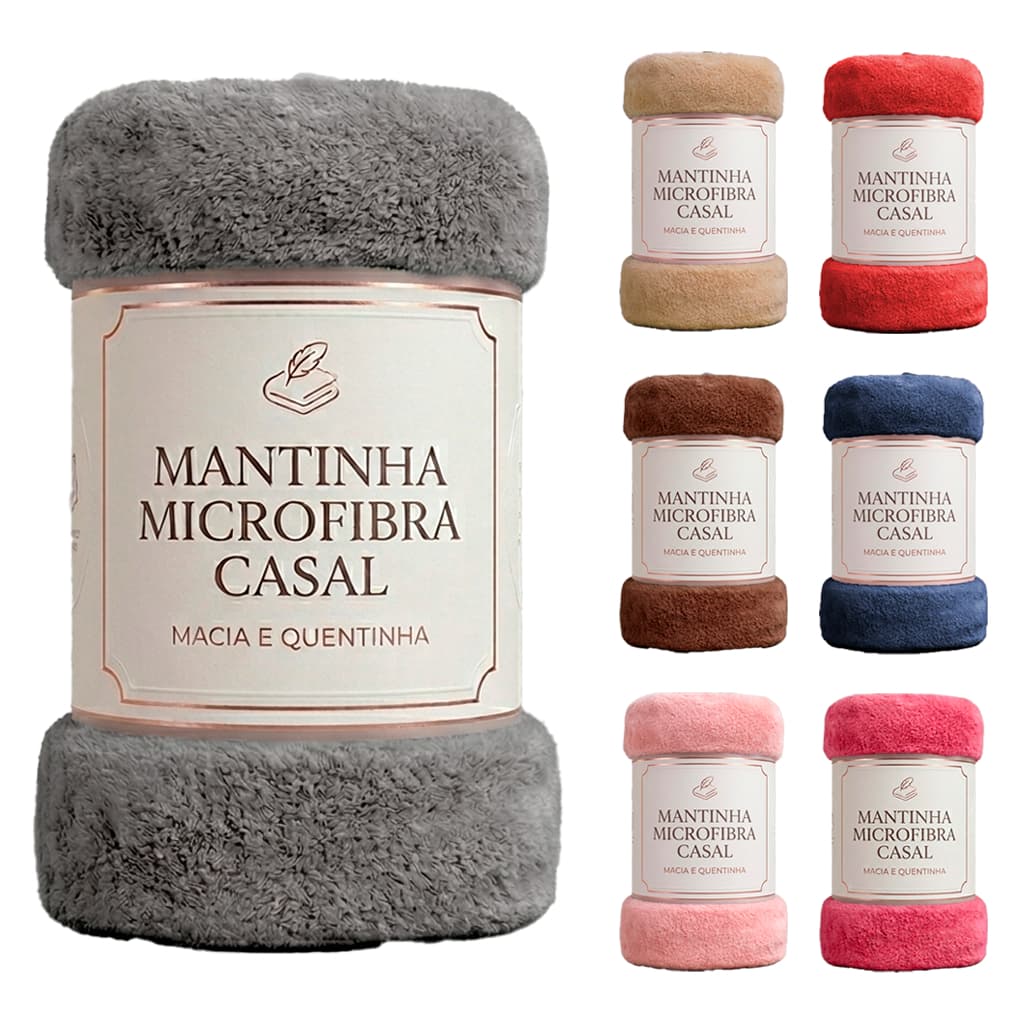 Cobertor Coberta Manta Casal Microfibra Extra Macia Quentinha 2,00m X 1,80m Antialérgica
