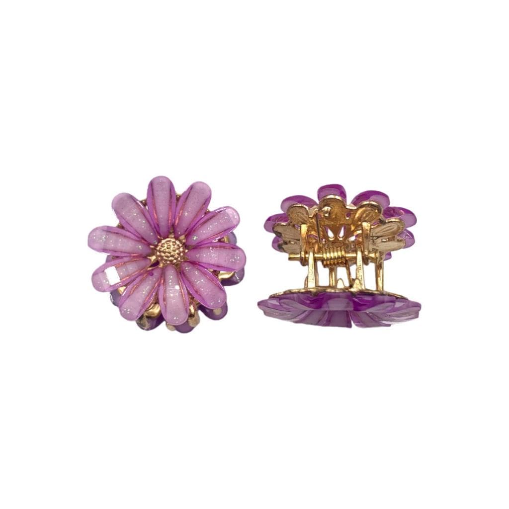 Kit Piranha Cabelo Presilha Flor Metal Acrilico Strass Prendedor Feminino