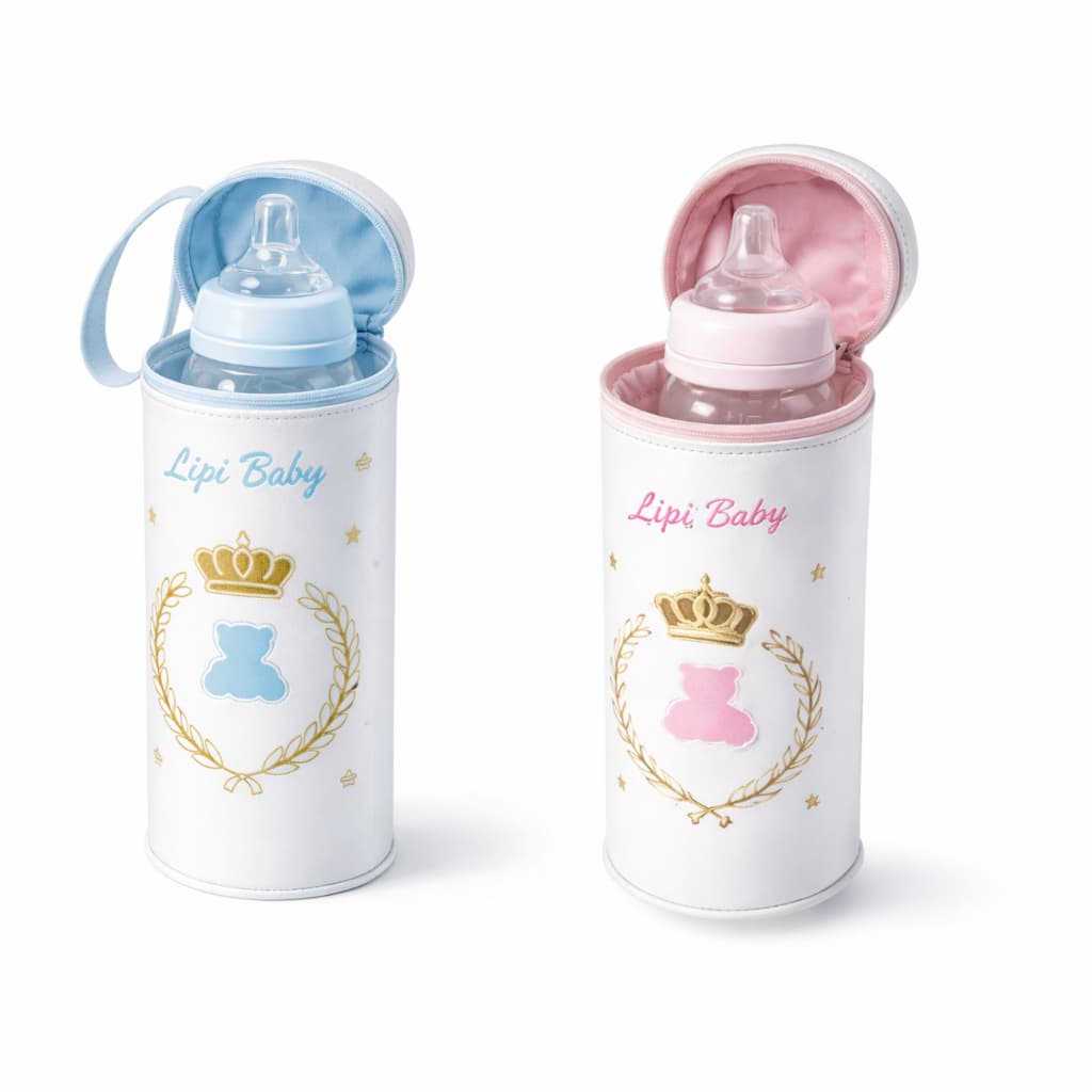 Porta Mamadeira Lipi Baby |  Azul ou Rosa | Térmico Proteção Transporte Seguro
