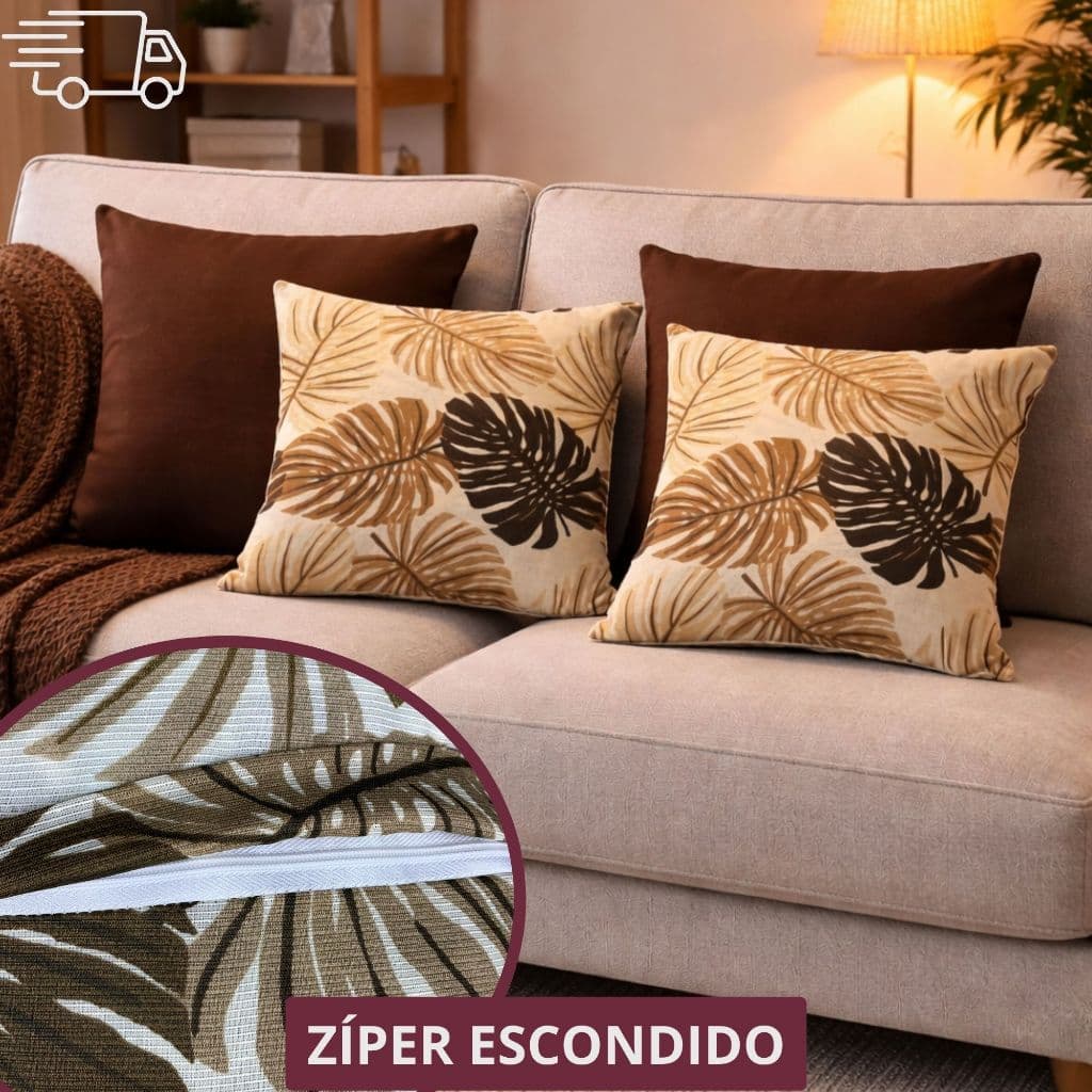 Kit 04 Almofadas 45x45 Decorativa Varios Modelos Com e Sem Enchimento