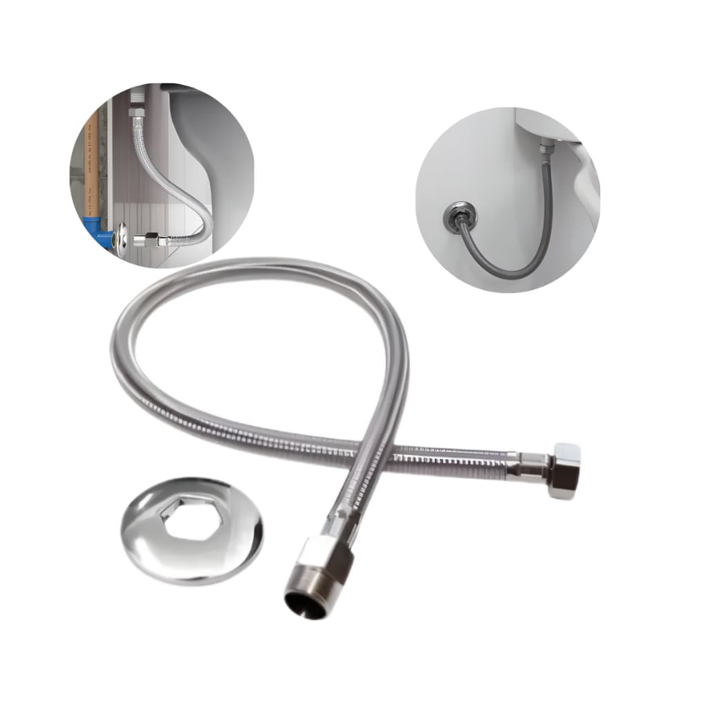 Engate Flexível Mangueira Flexível Aço Inox 40cm Água quente e fria