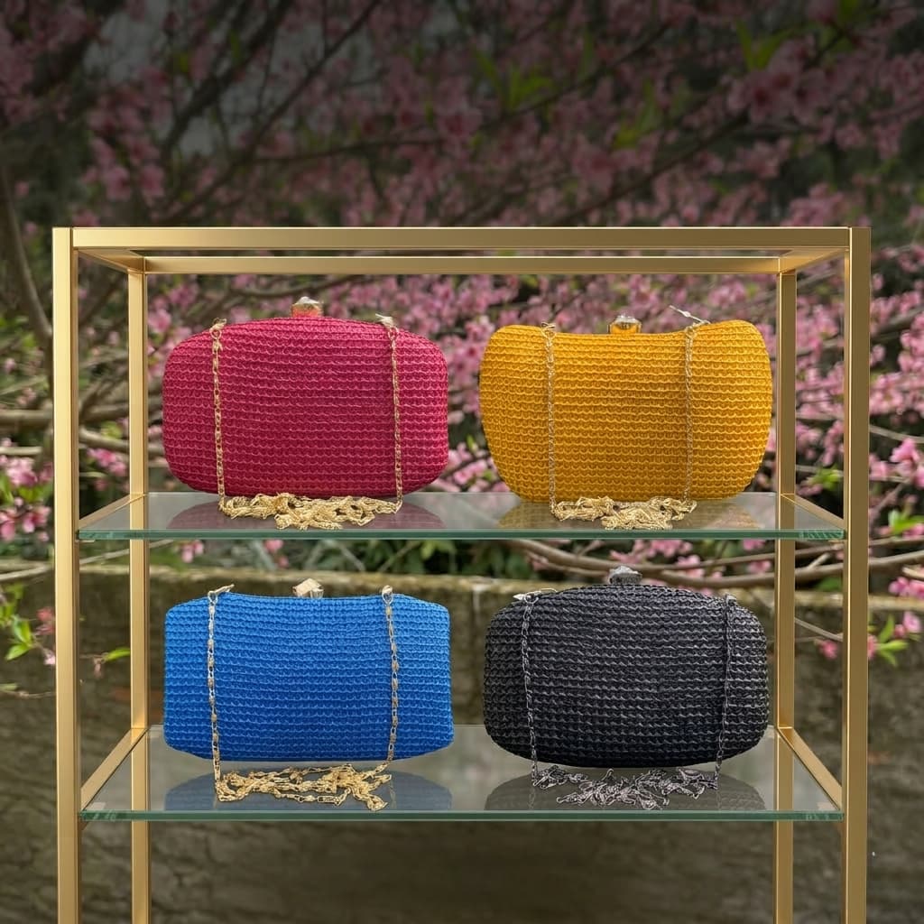 Bolsa Clutch Elegante com Alça de Corrente Removível para Casamento Festas Formatura Casual