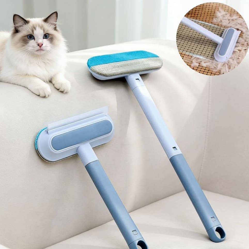 Escova Removedor de Pelos Tira Pelos Pet Cachorro e Gato Reutilizável Limpeza de Roupas Sofá Cama