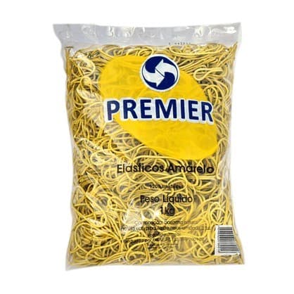 Elástico de Dinheiro 1kg Nº18 Premier 1200 Un Borracha Látex Resistente Escritório Papelaria