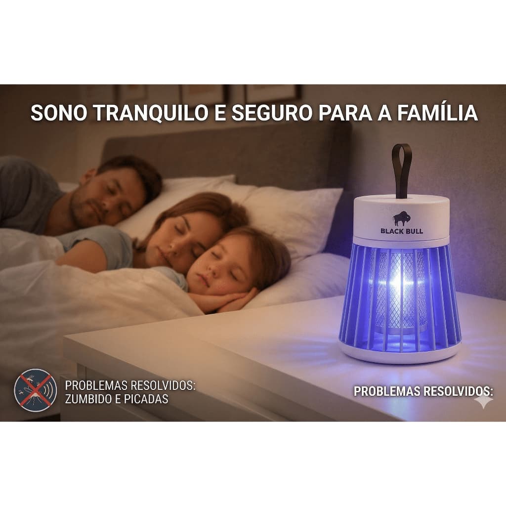 Luminária Mata Mosquito Repelente USB Elétrica Silenciosa
