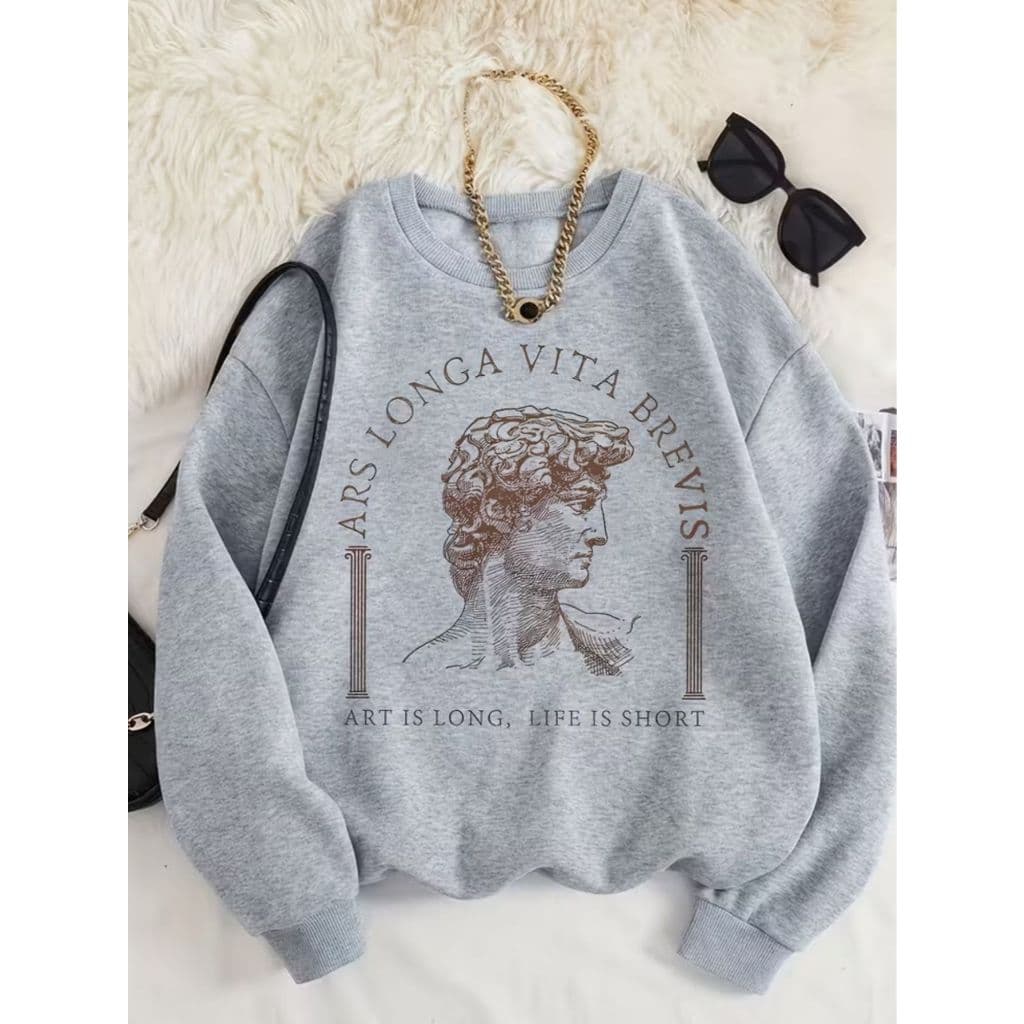 Suéter feminino modelo casual de inverno moletom algodão unissex