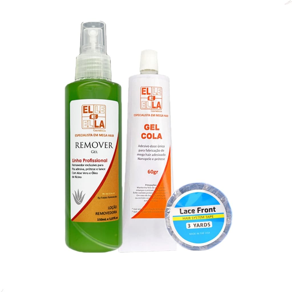 Gel Cola 60g + 1 Fita Lace Front 3m +1 Removedor