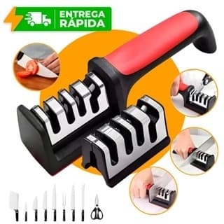 Amolador de Facas Profissional 3 Estágios Amolador Profissional | Promoção Utensílio Amola Tesoura