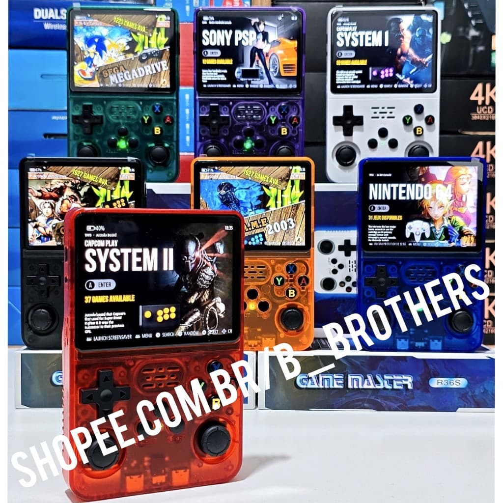 Console Portátil R36S + de 18.MilJogos Vídeo Game 64GB Arkos Original 2 Chips lado Esquerdo Placa BOYHOM OÁSIS