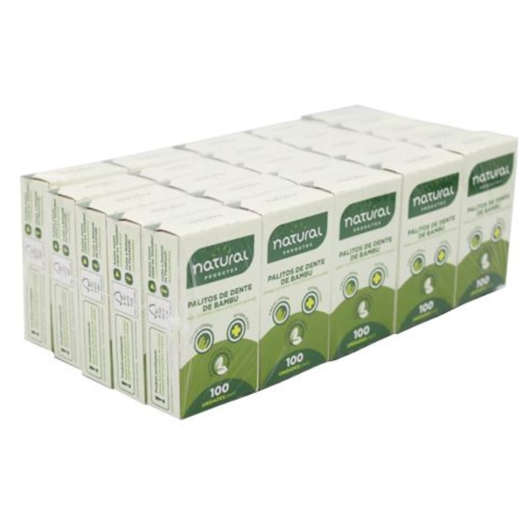 1000 Palitos de Dente de Bambu Natural