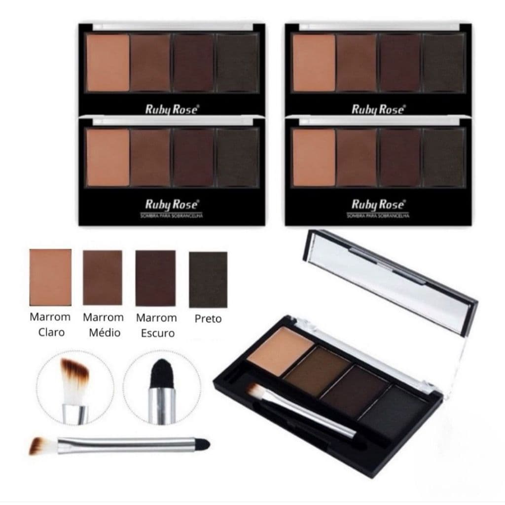 Paleta de Sombra Para Sobrancelhas Ruby Rose-- Trio de Sombras