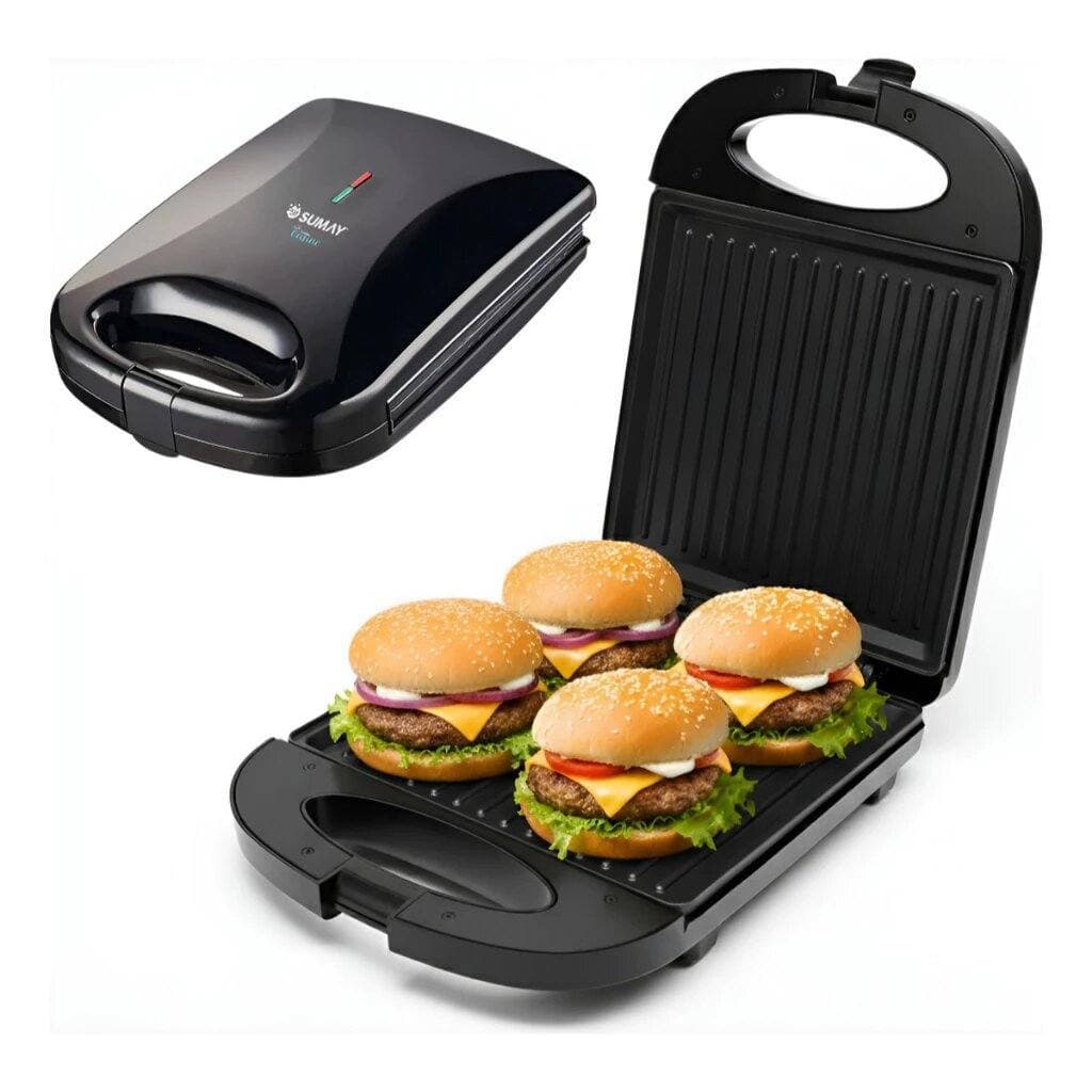 Super Grill Elétrica SM-SGP01 127V e 220V Potência e Eficiência Para Preparar Lanches e Sanduíches em Poucos Minutos